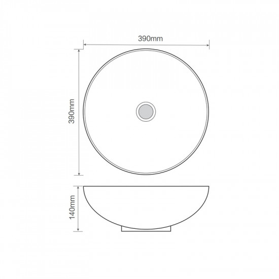 Раковина накладна Mixxus Premium ELLIPSE-0106 MARBLE 390х390х140mm (MP6533)