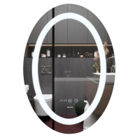 Дзеркало Mixxus Plain MV02-50x70 (годинник, LED-підсвічування, антизапотівання) (MI6010)