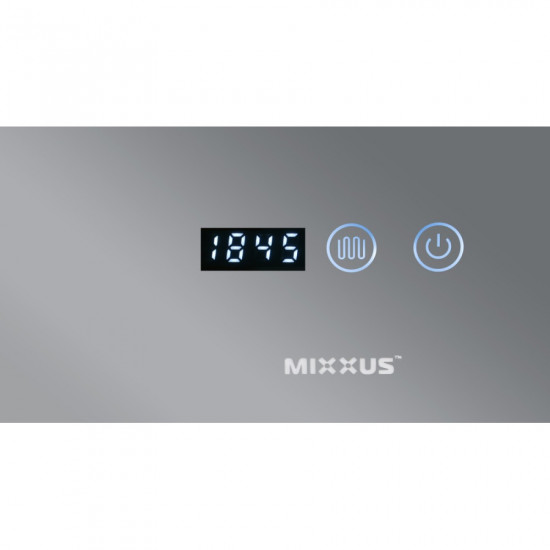 Зеркало Mixxus HARD MR06-50x80-CASE с LED Touch, Anti-fog, диммером, рег. яркости, часами (M