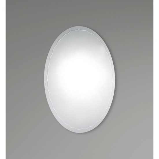 Дзеркало настінне Zerix FUSION MOZ02-450x600 овальне з декором (ZX5630)