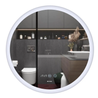 Зеркало Mixxus PLAIN MC10-80 с LED Touch, Anti-fog, диммером, регулировкой яркости, часами (