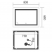 Дзеркало Mixxus Premium QUADRO MR20-80x60-REVERSE (LED Touch, Anti-fog, димер) (MP6619)
