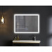 Зеркало Mixxus FLAT MR04-80x60 с LED Touch, Anti-fog, димером, регулировкой яркости, часами