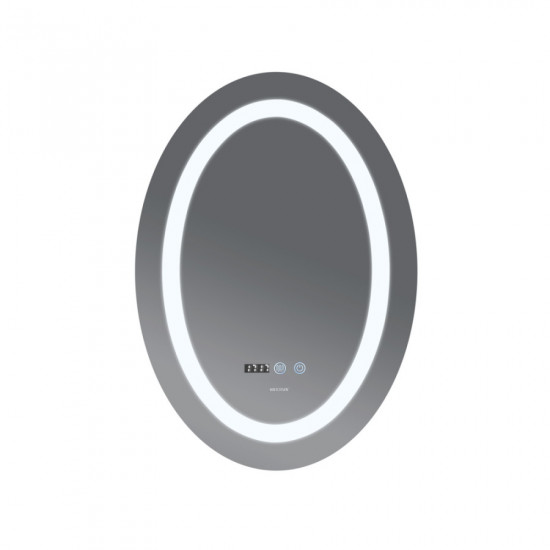 Дзеркало Mixxus Plain MV02-50x70 (годинник, LED-підсвічування, антизапотівання) (MI6010)