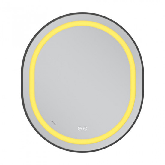 Дзеркало Mixxus Premium ELLIPSE MV05-80x70-REVERSE BLACK (LED Touch, Anti-fog, димер(3-6kK))(MP6646