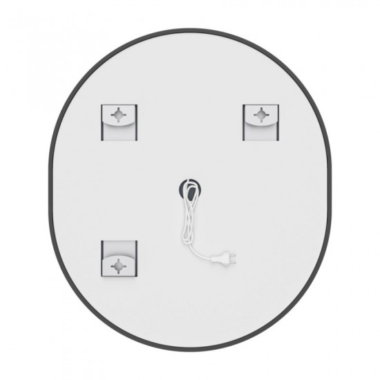 Дзеркало Mixxus Premium ELLIPSE MV05-80x70-REVERSE BLACK (LED Touch, Anti-fog, димер(3-6kK))(MP6646