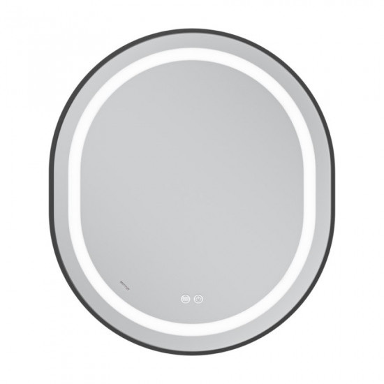 Дзеркало Mixxus Premium ELLIPSE MV05-80x70-REVERSE BLACK (LED Touch, Anti-fog, димер(3-6kK))(MP6646