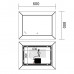Дзеркало Mixxus Premium CUBIC MR14-80x60-REVERSE (LED Touch, Anti-fog, димер) (MP6648)