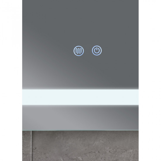 Дзеркало Mixxus WARM MR12-80x60-REVERSE з LED Touch, Anti-fog, димером, регулюванням яскравості (MI