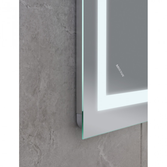 Дзеркало Mixxus WARM MR12-80x60-REVERSE з LED Touch, Anti-fog, димером, регулюванням яскравості (MI