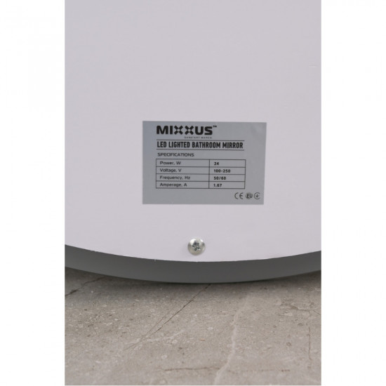 Дзеркало Mixxus PLAIN MV03-50x70 з LED Touch, Anti-fog, димером, рег. яскравості (MI6664)