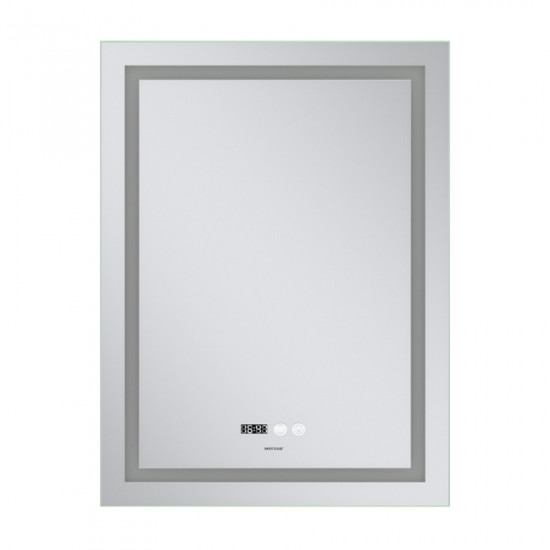 Дзеркало Mixxus Premium FLASH MR21-60x80 (LED Touch, Anti-fog, димер, годинник) (MP6617)
