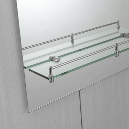 Дзеркало настінне Zerix LAGUNA MRZ03-500x700x110 прямокутне з дугоподібним верxом та полицею(ZX5622