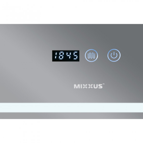 Дзеркало Mixxus Warm MR02-80x60 (годинник, LED-підсвічування, антизапотівання) (MI6004)