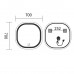 Дзеркало Mixxus Premium DIVERSE MR16-70x70 (LED Touch, Anti-fog, димер (3-6,5kK)) (MP6640)