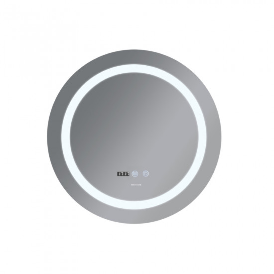 Дзеркало Mixxus PLAIN MC02-80 з LED Touch, Anti-fog, димером, регулюванням яскравості, годинником (