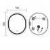 Дзеркало Mixxus Premium ELLIPSE MV05-80x70-REVERSE (LED Touch, Anti-fog, димер (3-6,5kK)) (MP6643)