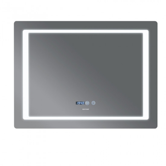 Дзеркало Mixxus Style MR03-80x60 (годинник, LED-підсвічування, антизапотівання) (MI6005)