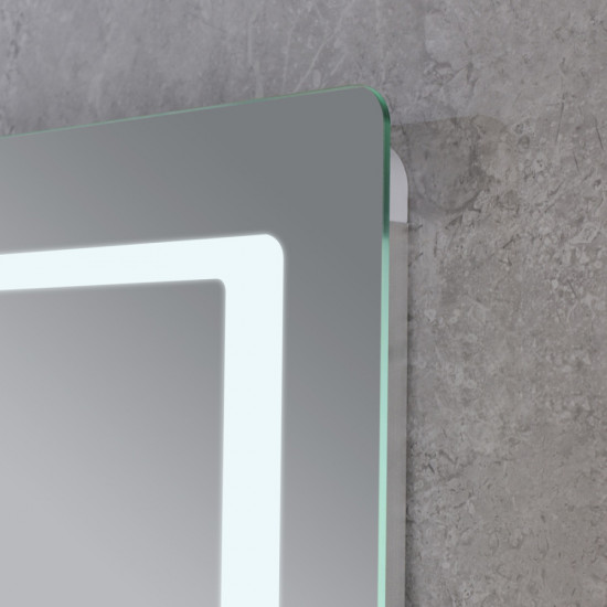 Дзеркало Mixxus Style MR03-80x60 (годинник, LED-підсвічування, антизапотівання) (MI6005)