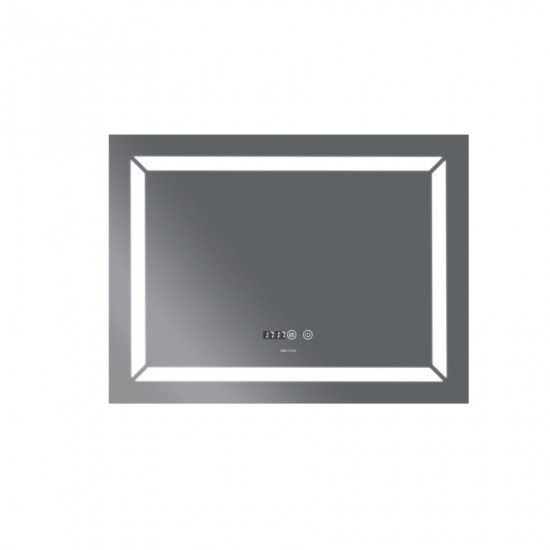 Зеркало Mixxus Light MR01-70x50 (часы, LED-подсветка, антизапотевание) (MI6000)