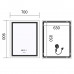 Дзеркало Mixxus Premium FLASH MR21-70x90 (LED Touch, Anti-fog, димер, годинник) (MP6618)