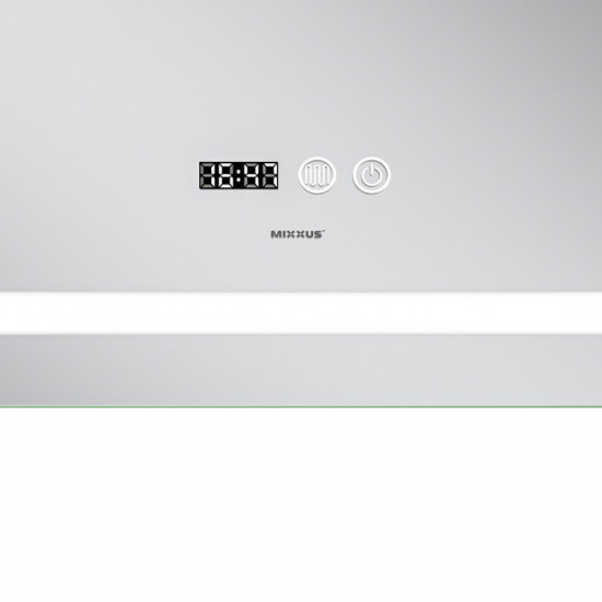 Дзеркало Mixxus Premium FLASH MR21-70x90 (LED Touch, Anti-fog, димер, годинник) (MP6618)