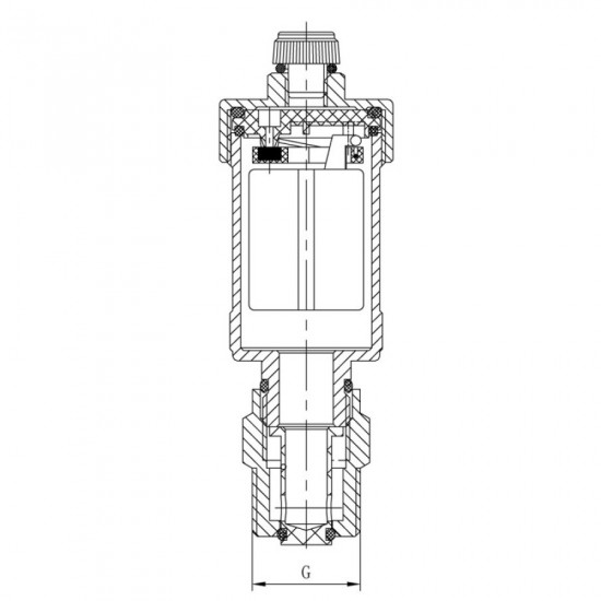Воздуховод автоматический прямой с обратным клапаном 1/2" Koer KR.1244 (KR3116)