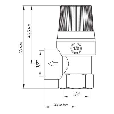 Запорный клапан 3BAR Koer KR.1260 (KR2680)