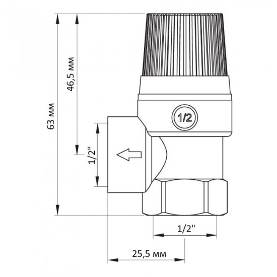Предохранительный клапан 6BAR Koer KR.1260 (KR2681)