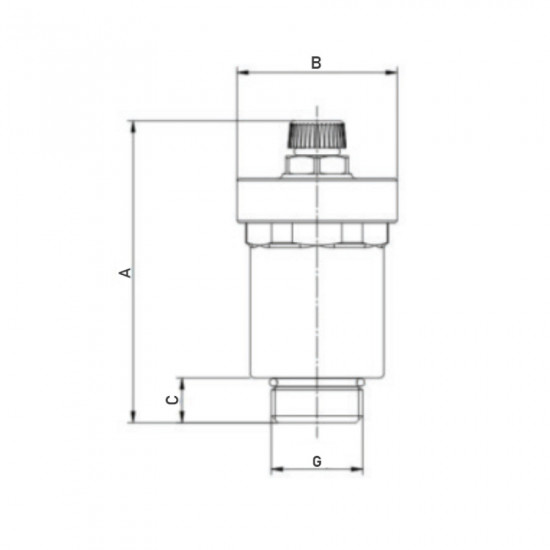 Воздушный выпускник автоматический Roho R1301-050N - 1/2" Н (никель) (RO0138)