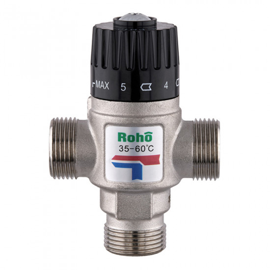 Клапан змішувальний Roho R1207-075 - 3/4" ЗР термостатичний (35-60*C) (RO1021)