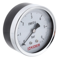 Манометр осевой KOER KM.611A D 63мм (0-6 bar) 1/4''-1/2'' (KR2901)