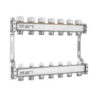 Коллектор с термостатическими и запорными клапанами Roho R805-07M - 1"х 7 выход. (RO1038)