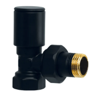 Кран для сушилки полотенец угловой Koer KR.531.Black - 1/2" (KR5103)
