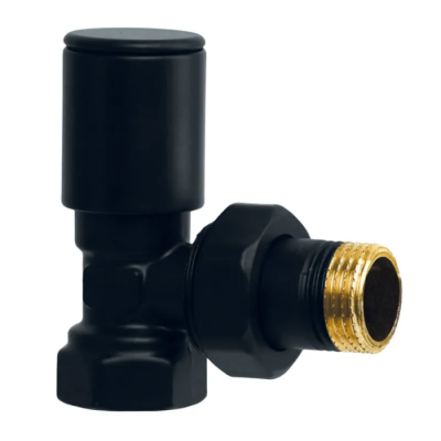 Кран для сушилки полотенец угловой Koer KR.531.Black - 1/2" (KR5103)