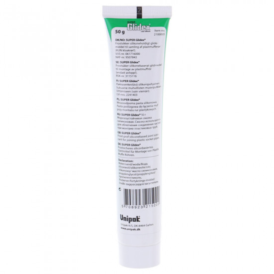 Мастичный состав для сборки канализации Unipak Super Glidex 50г. (В тюбике) (UP0575)