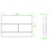 Панель змиву Koer KT-0603-01 240x160x10mm пластикова, кнопка лінійна (KR5319)