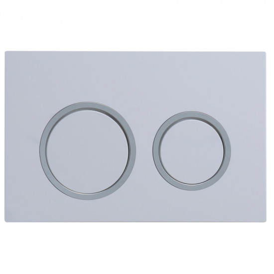 Панель змиву Koer KT-0605-03 220x140x12mm пластикова, кнопка кругла (KR5316)
