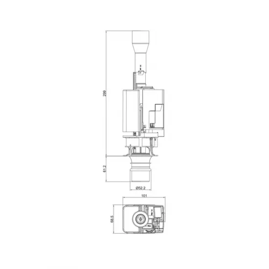 Арматура спускна Koer KT-1201 для інсталяції KT-0407 (KR5645)