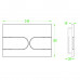 Панель змиву Koer KT-0604-01 240x160x10mm пластикова, кнопка закруглена (KR5323)