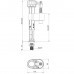 Арматура наполняющая Koer KT-0103-3/8" с нижним подводом и латунной резьбой 3/8" (KR5609)