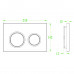 Панель змиву Koer KT-0605-01 220x140x12mm пластикова, кнопка кругла (KR5317)