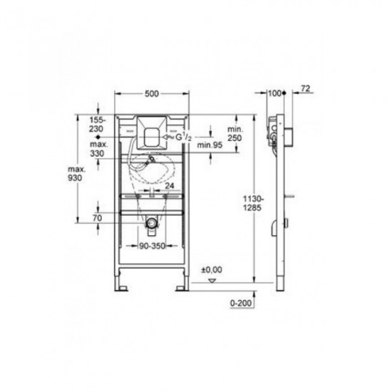 Инсталляционный комплект для писсуара Grohe Rapid SL (38786001)