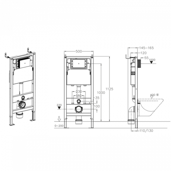 Комплект инсталляции для унитаза Koer KT-0501-01 (с пан. смыва KT-0601-01 Хром + звукоиз.)  (KR51)
