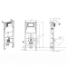 Комплект инсталляции для унитаза Koer KT-0501-01 (с пан. смыва KT-0601-01 Хром + звукоиз.)  (KR51)