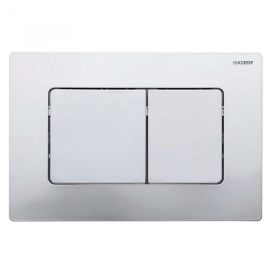 Панель змиву KOER KT-0602-01 пластикова, кнопка квадратна (KR5178)