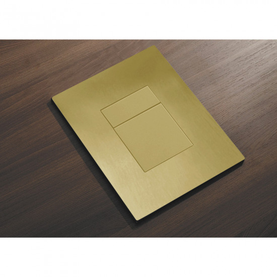 Панель змиву пластикова Koer KT-0607-12 157x198x3mm, кнопка квадратна (колір матове золото) (KR5715