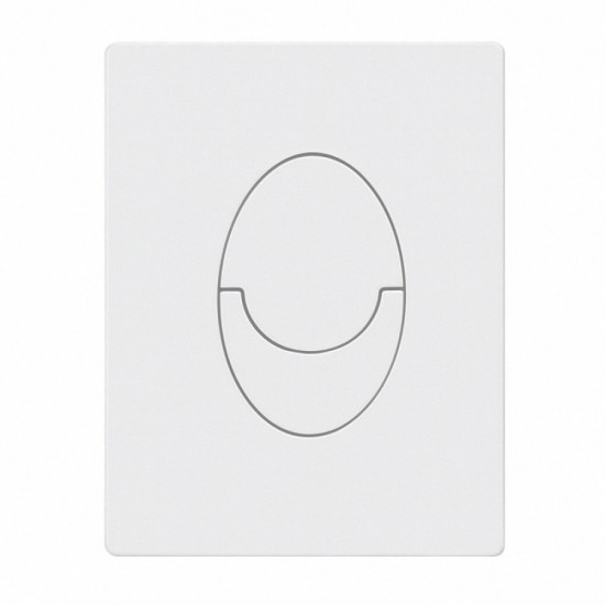 Панель змиву пластикова Koer KT-0606-03 157x198x3mm, кнопка закруглена (колір білий) (KR5713)