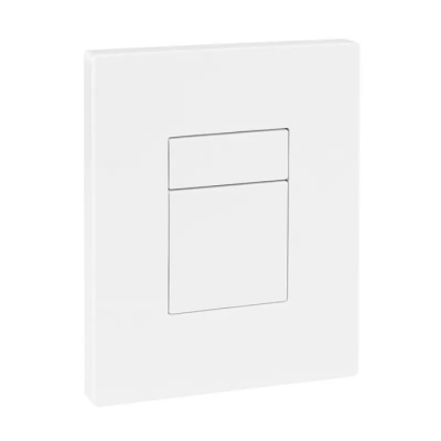 Панель змиву пластикова Koer KT-0607-03 157x198x3mm, кнопка квадратна (колір білий) (KR5714)