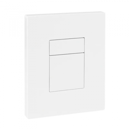 Панель змиву пластикова Koer KT-0607-03 157x198x3mm, кнопка квадратна (колір білий) (KR5714)